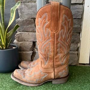 J.B Dillon Square Toe Western Cowgirl Boots Women's